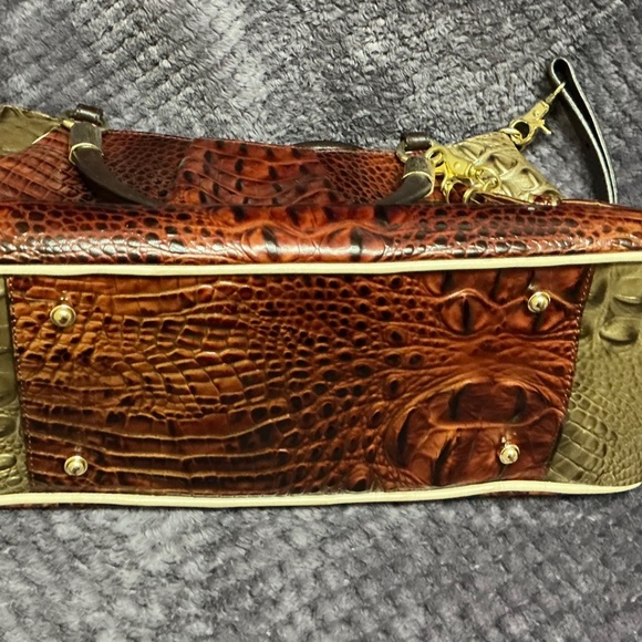 Brahmin Ruby Pecan Azuma Tri-Color Satchel Crossbody structured Bag - Picture 11 of 11